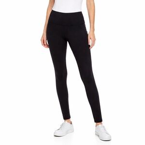 LIZ CLAIBORNE Women’s Weekend Full Length Black High-Rise Skinny Leggings Size L